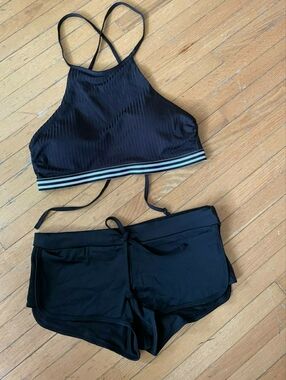 Ardene halter top and swim shorts, size S-M